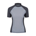 Black - Front - Mountain Warehouse Womens-Ladies Patterned Rash Guard