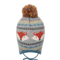 Gray-Blue-Orange - Back - Mountain Warehouse Childrens-Kids Fox Trapper Hat