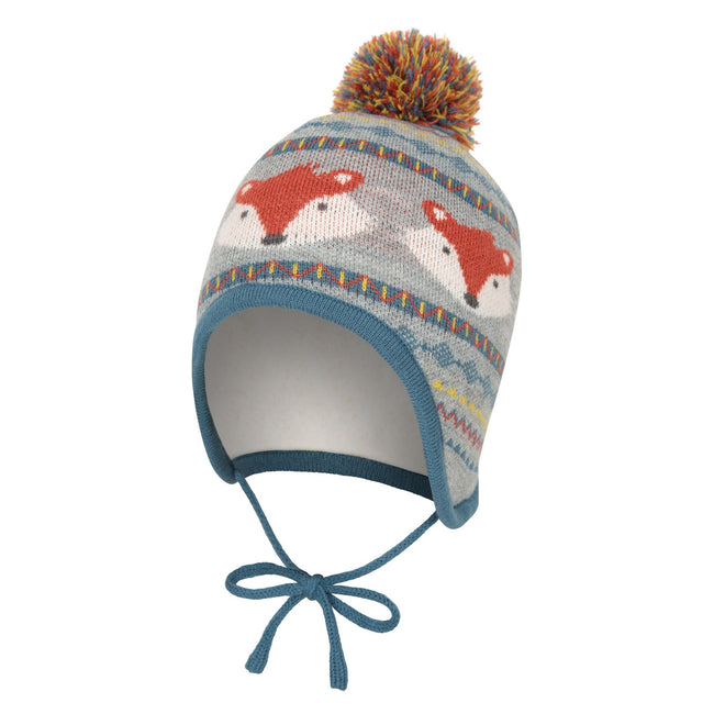 Gray-Blue-Orange - Lifestyle - Mountain Warehouse Childrens-Kids Fox Trapper Hat