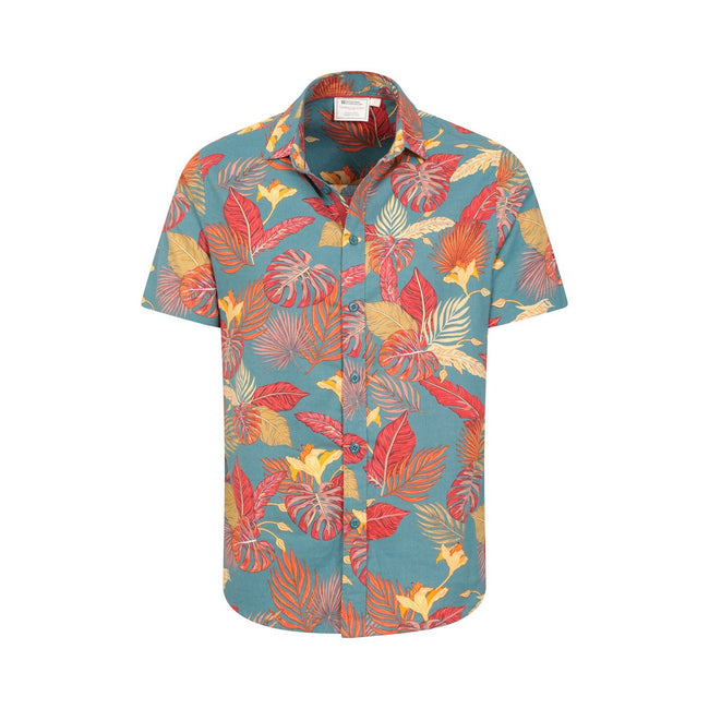 Orange - Pack Shot - Mountain Warehouse Mens Tropical Slim Shirt