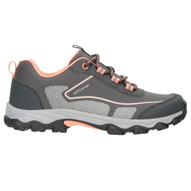 Gray - Back - Mountain Warehouse Childrens-Kids Softshell Walking Shoes