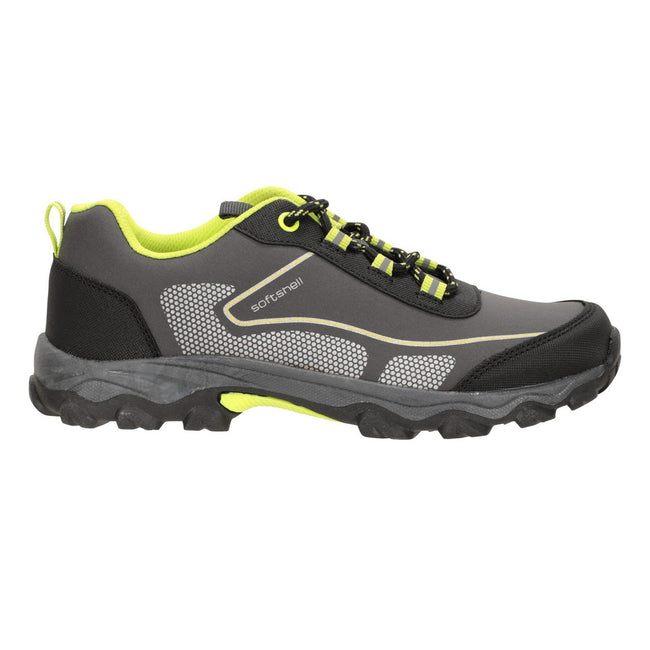Green - Back - Mountain Warehouse Childrens-Kids Softshell Walking Shoes