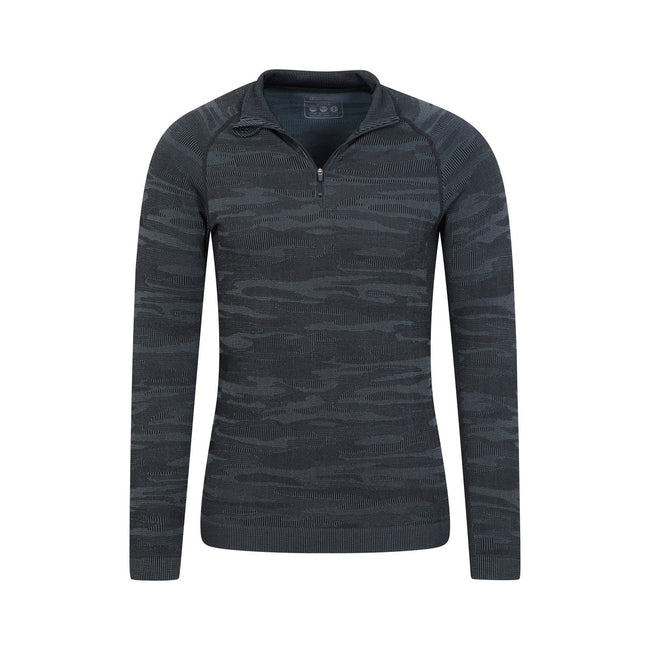 Blue - Lifestyle - Mountain Warehouse Mens Alpine Base Layer Top