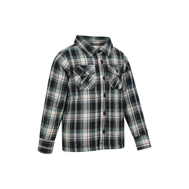 Teal - Side - Mountain Warehouse Childrens-Kids Jackson Shirt Jacket