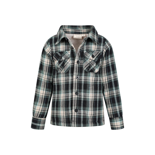 Teal - Lifestyle - Mountain Warehouse Childrens-Kids Jackson Shirt Jacket