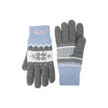 Gray - Lifestyle - Mountain Warehouse Womens-Ladies Thinsulate Fair Isle Gloves