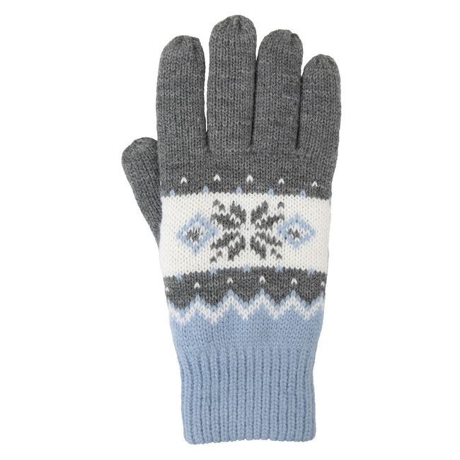 Gray - Front - Mountain Warehouse Womens-Ladies Thinsulate Fair Isle Gloves