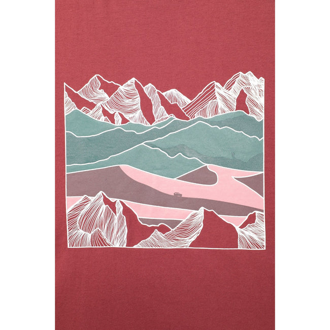 Burgundy - Lifestyle - Mountain Warehouse Mens Linear Natural T-Shirt