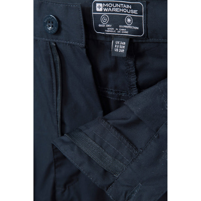 Dark Blue - Close up - Mountain Warehouse Mens Trek II Pants