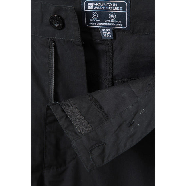 Black - Close up - Mountain Warehouse Mens Trek II Pants