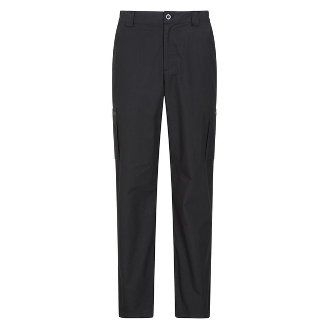 Black - Front - Mountain Warehouse Mens Trek II Pants