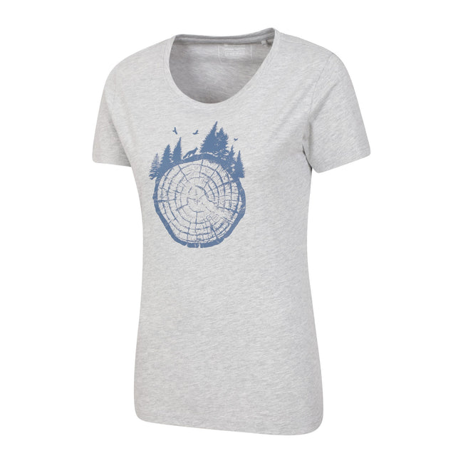 Gray - Back - Mountain Warehouse Womens-Ladies Tree Ring T-Shirt