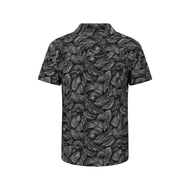 Black-Cream - Back - Mountain Warehouse Mens Beach Short-Sleeved Shirt