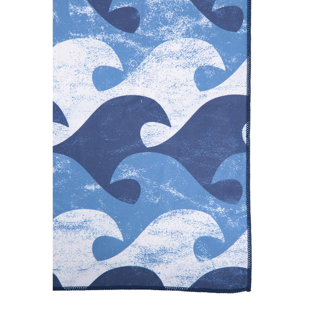 Dark Blue - Back - Mountain Warehouse Wave Pattern Microfiber Towel