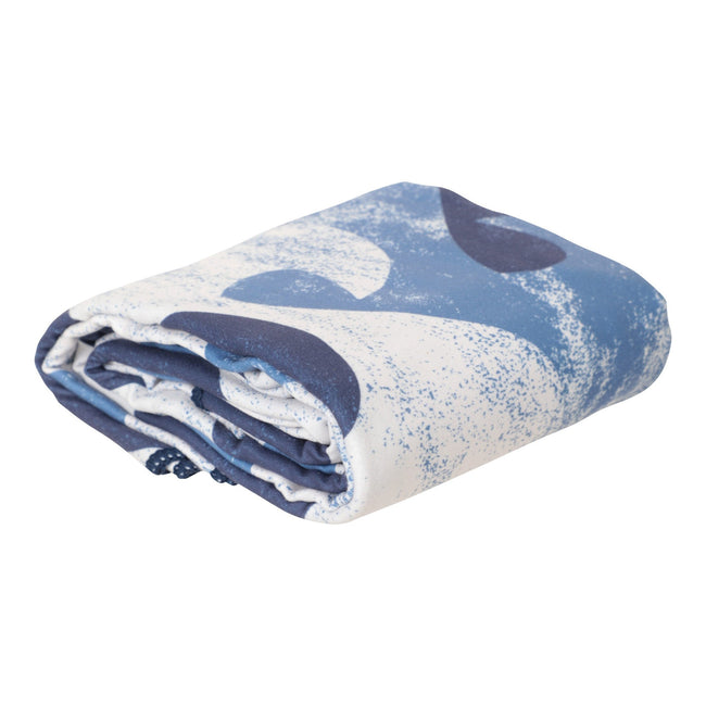 Dark Blue - Side - Mountain Warehouse Wave Pattern Microfiber Towel