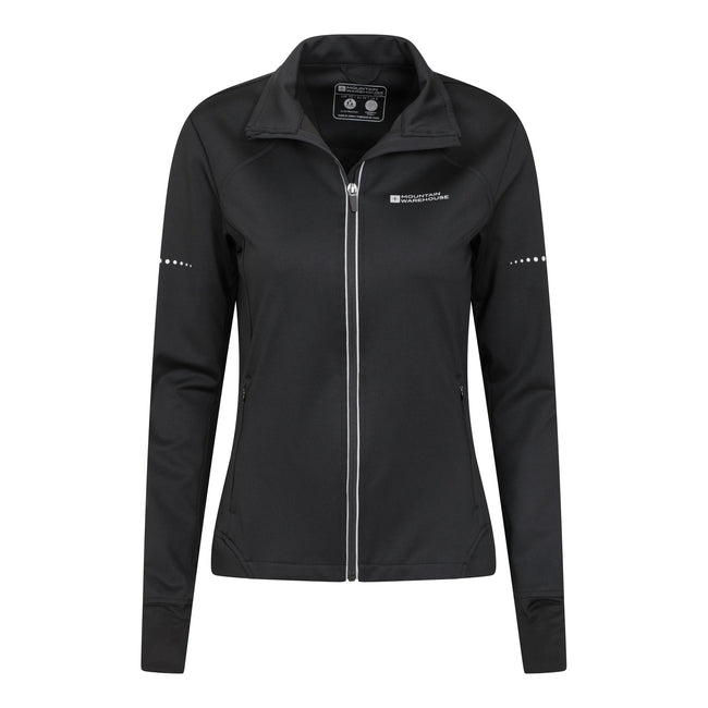 Black - Pack Shot - Mountain Warehouse Womens-Ladies Shift Windproof Cycling Jacket