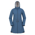 Blue - Front - Mountain Warehouse Womens-Ladies Bastet Softshell Longline Jacket