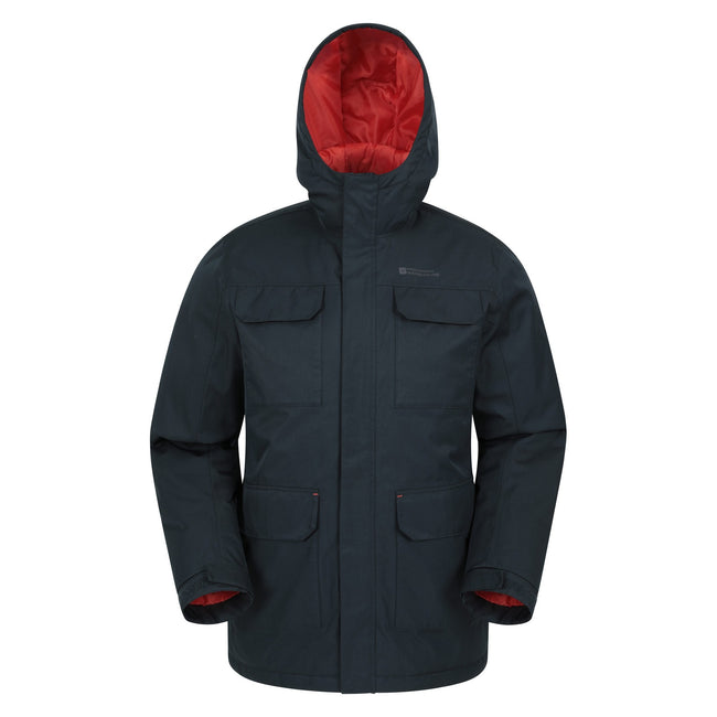 Navy - Front - Mountain Warehouse Mens Apex Padded Parka