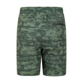 Green - Back - Mountain Warehouse Mens Hurdle Printed Running Shorts
