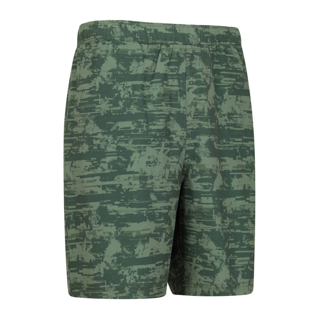 Green - Lifestyle - Mountain Warehouse Mens Hurdle Printed Running Shorts