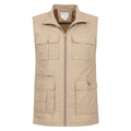Beige - Pack Shot - Mountain Warehouse Mens Trek II Vest