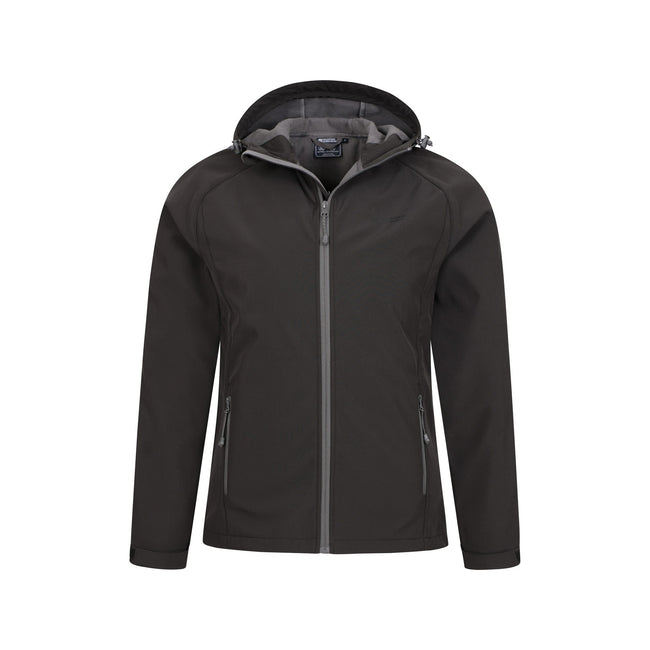 Black - Pack Shot - Mountain Warehouse Mens Exodus Waterproof Soft Shell Jacket