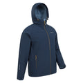Blue - Side - Mountain Warehouse Mens Exodus Waterproof Soft Shell Jacket