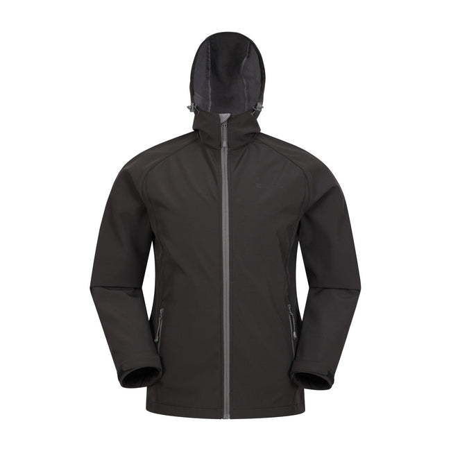 Black - Front - Mountain Warehouse Mens Exodus Waterproof Soft Shell Jacket