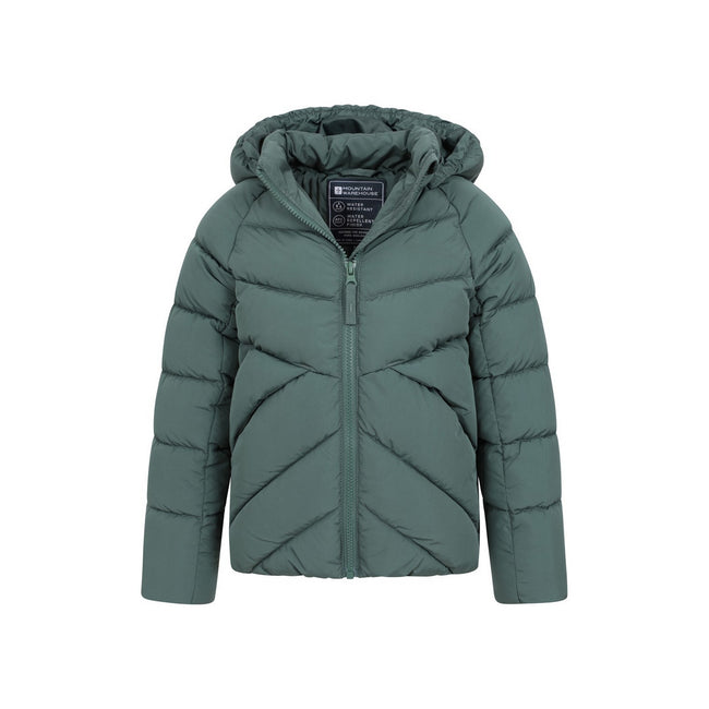 Green - Pack Shot - Mountain Warehouse Childrens-Kids Chill Padded Jacket