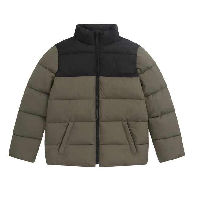 Green - Front - Animal Childrens-Kids Explore Quilted Recycled Jacket