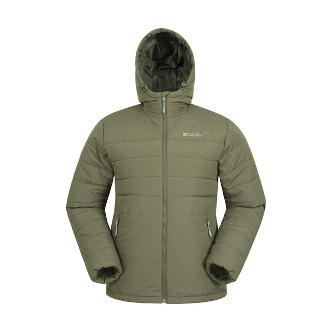 Green - Front - Mountain Warehouse Mens Shambala Padded Jacket