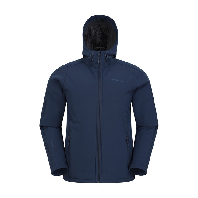 Navy - Front - Mountain Warehouse Mens Arctic II Soft Shell Jacket