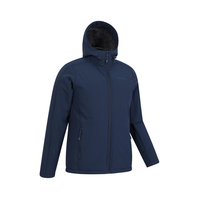Navy - Side - Mountain Warehouse Mens Arctic II Soft Shell Jacket