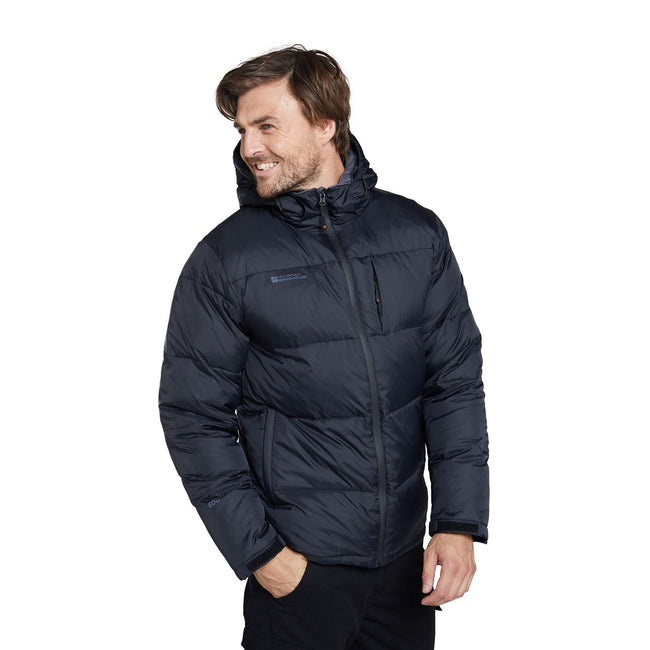 Black - Close up - Mountain Warehouse Mens Frost Extreme Padded Down Jacket