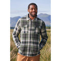 Khaki - Front - Mountain Warehouse Mens Stream II Flannel Lined Shirt