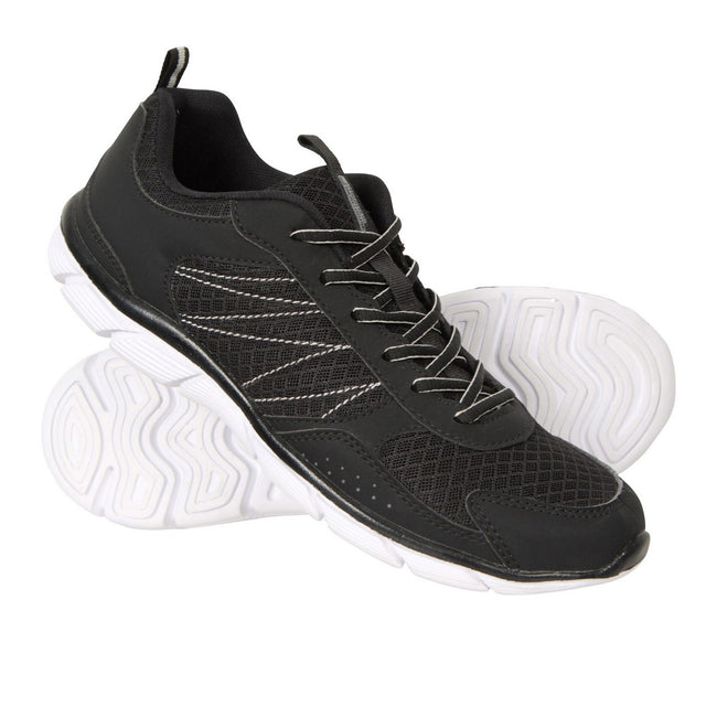 Black-White - Pack Shot - Mountain Warehouse Mens Cruise Sneakers