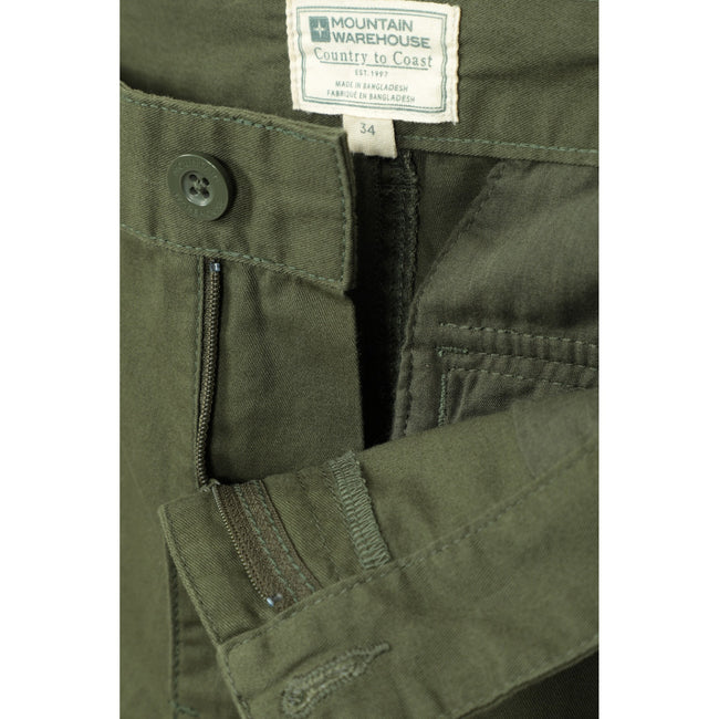 Green - Close up - Mountain Warehouse Mens Lakeside Short Cargo Pants