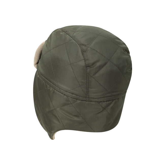Green - Back - Mountain Warehouse Childrens-Kids Fleece Lined Trapper Hat
