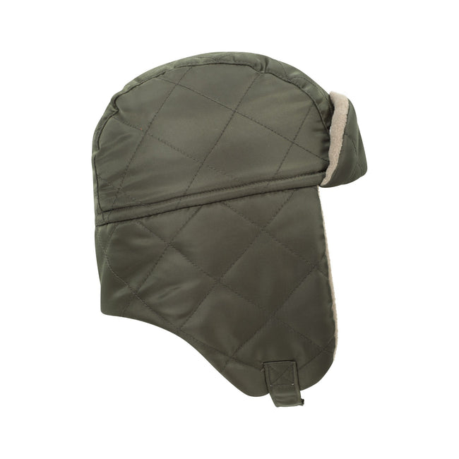 Green - Side - Mountain Warehouse Childrens-Kids Fleece Lined Trapper Hat