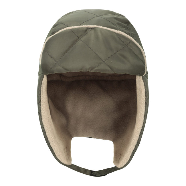 Green - Pack Shot - Mountain Warehouse Childrens-Kids Fleece Lined Trapper Hat