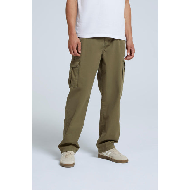Dark Green - Front - Mountain Warehouse Mens Merrick Natural Cargo Pants