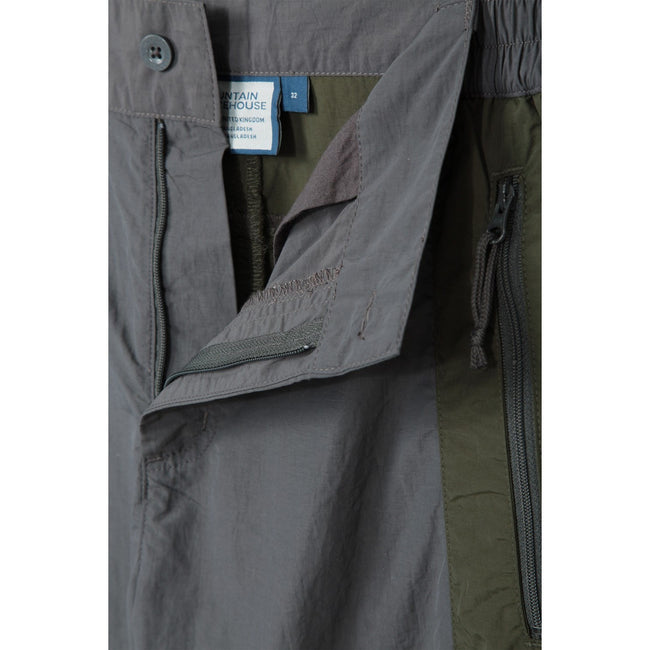 Gray - Close up - Mountain Warehouse Mens Explore Hiking Trousers