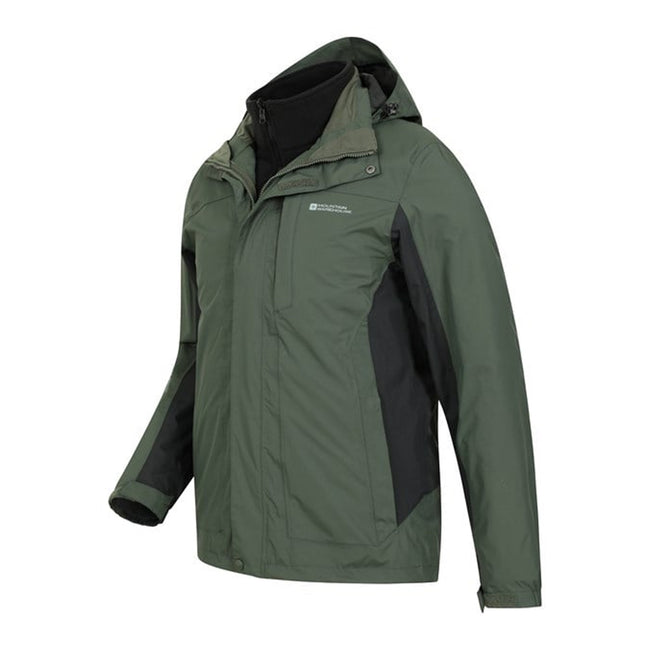 Khaki - Lifestyle - Mountain Warehouse Mens Thunderstorm 3 in 1 Waterproof Jacket