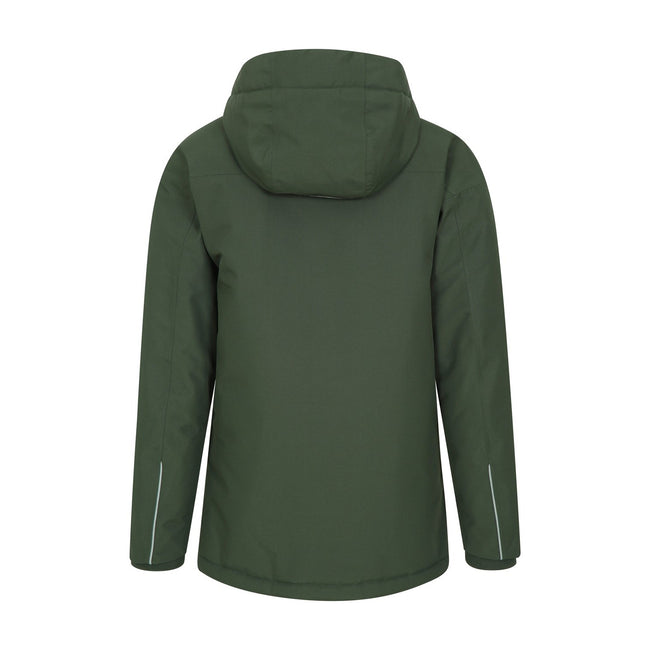 Green - Back - Mountain Warehouse Childrens-Kids Forest Longline Waterproof Jacket