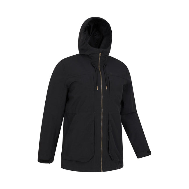 Black - Side - Mountain Warehouse Mens Route Waterproof Jacket
