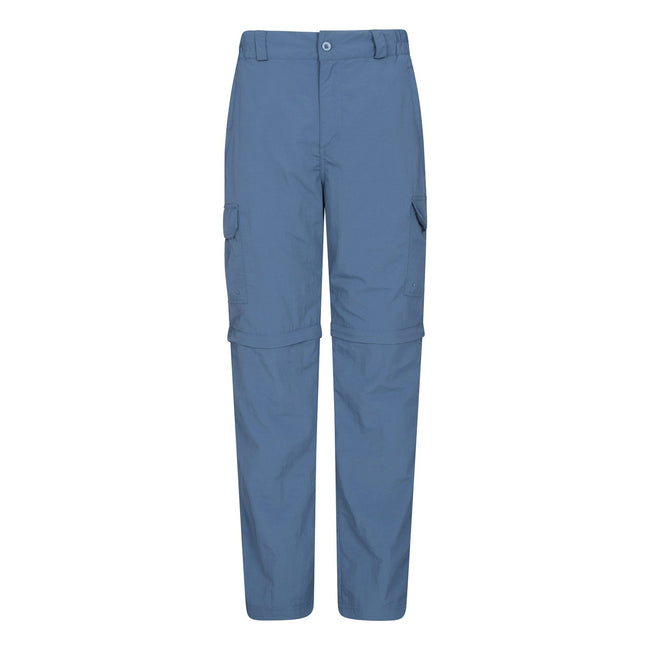 Blue - Front - Mountain Warehouse Mens Explore Convertible Pants