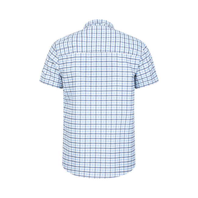 Blue - Back - Mountain Warehouse Mens Checked Easy-Care Shirt