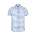 Blue - Front - Mountain Warehouse Mens Checked Easy-Care Shirt