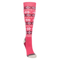 Pink-White - Front - Mountain Warehouse Womens-Ladies IsoCool Patterned Ski Socks