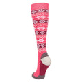 Pink-White - Back - Mountain Warehouse Womens-Ladies IsoCool Patterned Ski Socks